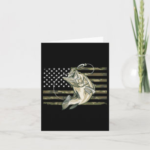 Fischen von Camouflage US-amerikanischer Flagge B Karte