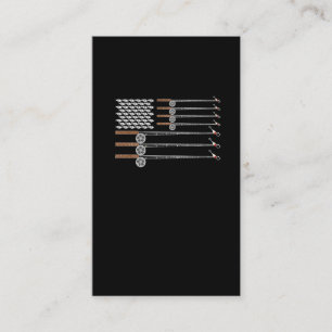 Fischen von Fisch US-amerikanischer Flagge Art Visitenkarte