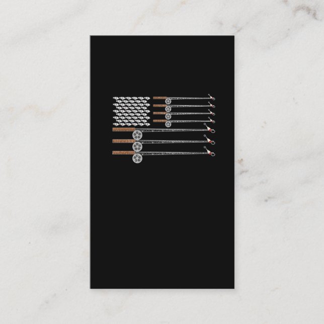 Fischen von Fisch US-amerikanischer Flagge Art Visitenkarte (Vorderseite)