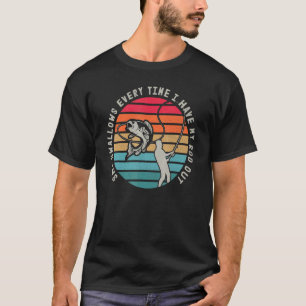 Fischen von Männerjacke, die sie jedes Mal schwing T-Shirt