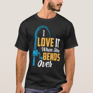 Fischen von Männern Ich Liebe es, wenn sie über 4 T-Shirt