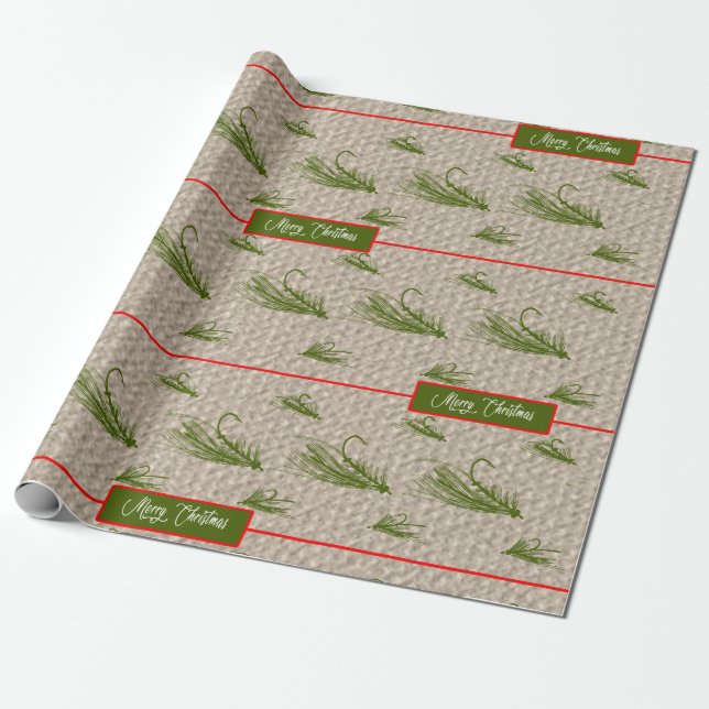 Fischen Weihnachten Geschenkpapier (Ungerollt)