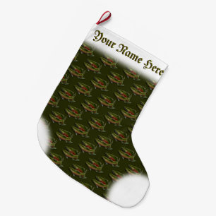 Fischen-WeihnachtsStrumpf-kundenspezifischer Großer Weihnachtsstrumpf