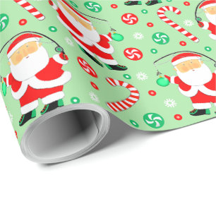 Fischen Weihnachtswrapping Papier Geschenkpapier