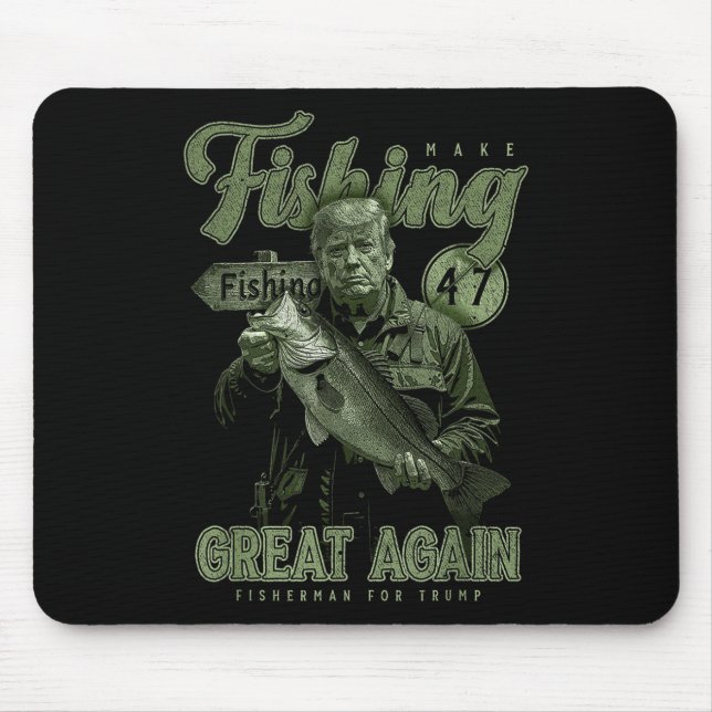 Fischen wieder großartig B Fischen Donald Tr Mousepad (Vorne)