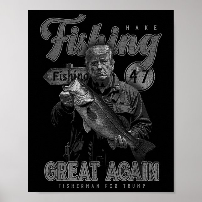 Fischen wieder großartig B Fischen Donald Tr Poster (Vorne)