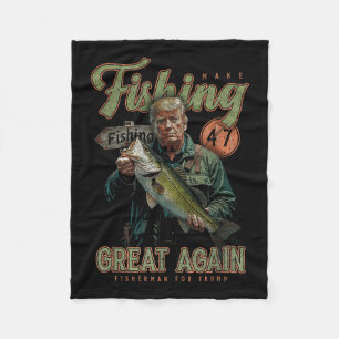 Fischen wieder großartig Funny B Fischen Donald Fleecedecke