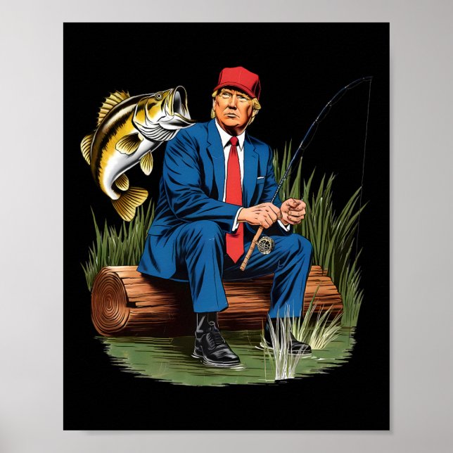 Fischen wird wieder großartig durch den Spaß Fisch Poster (Vorne)