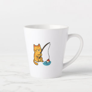 Fischender Kater Milchtasse