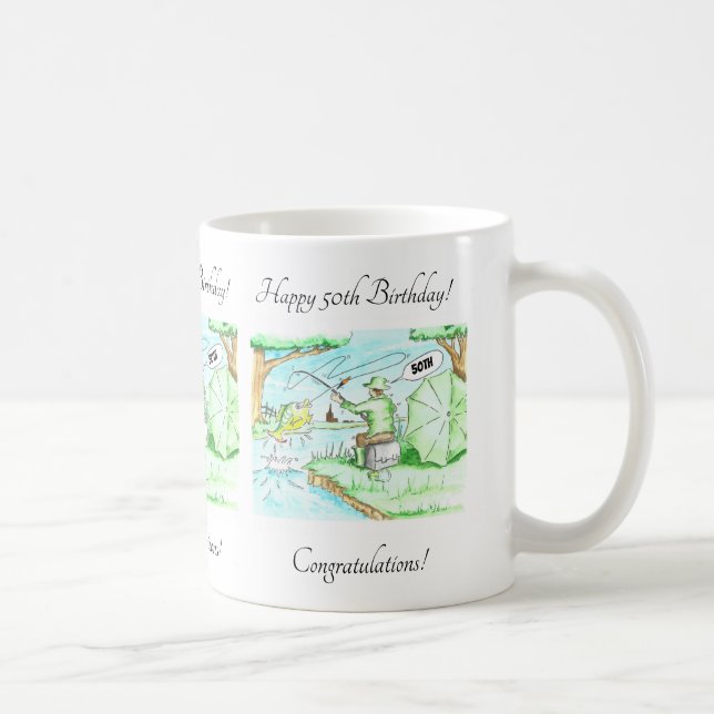 Fischer 50. Geburtstag Kaffeetasse (Rechts)