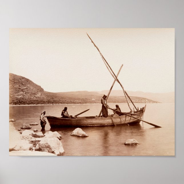 Fischer am Meer von Galiläa Poster (Vorne)