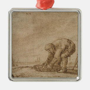 Fischer auf dem Seeufer, 1623 Silbernes Ornament
