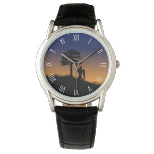 Fischer bei Dusk mit weißen römischen Zahlen Armbanduhr