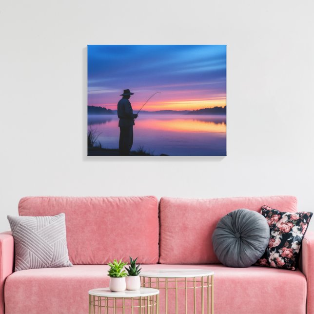 Fischer bei Sunset Leinwanddruck (Insitu (Wohnzimmer))
