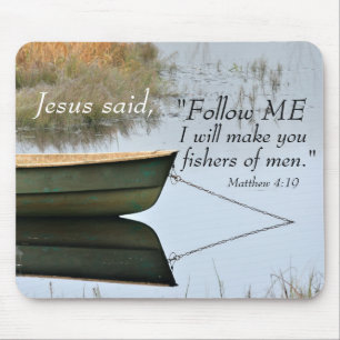 Fischer der Men Scripture Mousepad