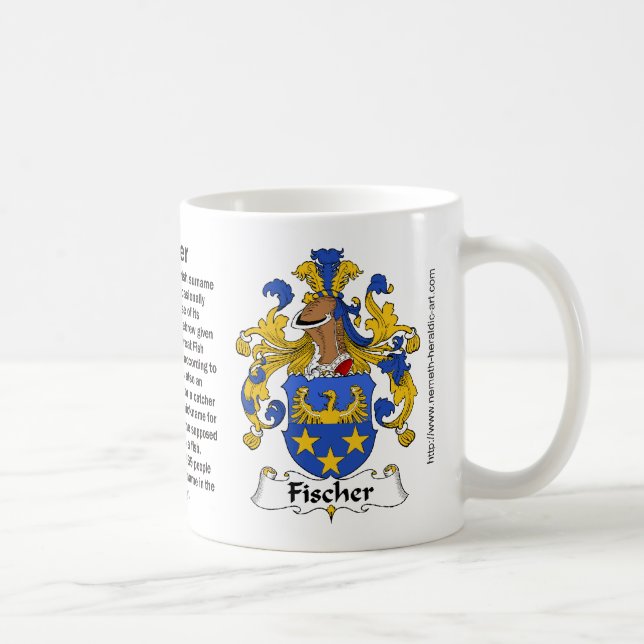 Fischer Familienwappen auf einer Tasse (Rechts)