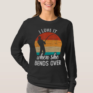 Fischer I Liebe es, wenn sie über den Fischfang hi T-Shirt