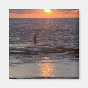 Fischer in Byblos bei Sonnenuntergang, Libanon Magnet