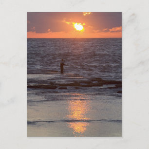 Fischer in Byblos bei Sonnenuntergang, Libanon Postkarte
