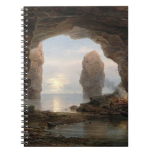 Fischer in einer Grotte, Helgoland, 1850 (Öl kann Notizblock