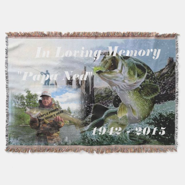 Fischer in Love Memory Memorial Blanket Throw Decke (Vorderseite)