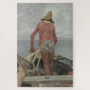 Fischer in Seinem Boot (von Vincenzo Caprile)