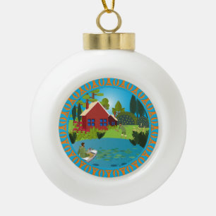 Fischer Keramik Kugel-Ornament