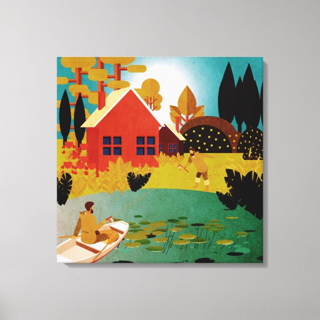 Fischer Leinwanddruck (Vorderseite)