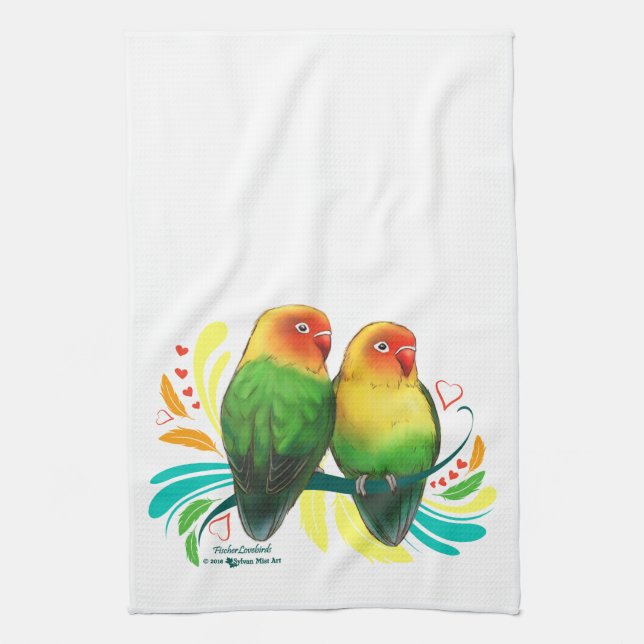 Fischer Lovebirds Handtuch (Vertikal)