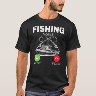 Fischer Lustiger Anruf Fischerboot Angeln T-Shirt