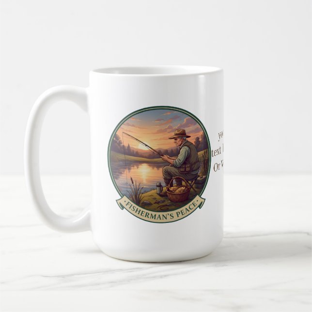 Fischer-Mann-Tasse mit individuellem Text als Gesc Kaffeetasse (Links)