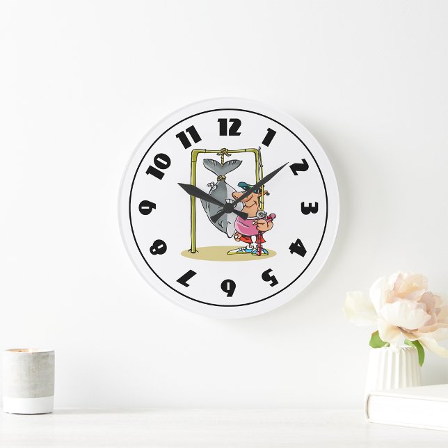 Fischer mit seiner Fanguhr Große Wanduhr (Von Creator hochgeladen)