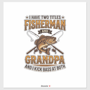 Fischer-Opa Vintage-Gravur-Angler-Shirt_ Aufkleber