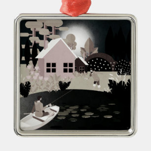 Fischer Ornament Aus Metall