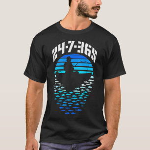 Fischer Papa 247365 Fischerboot Lustig Retro T-Shirt