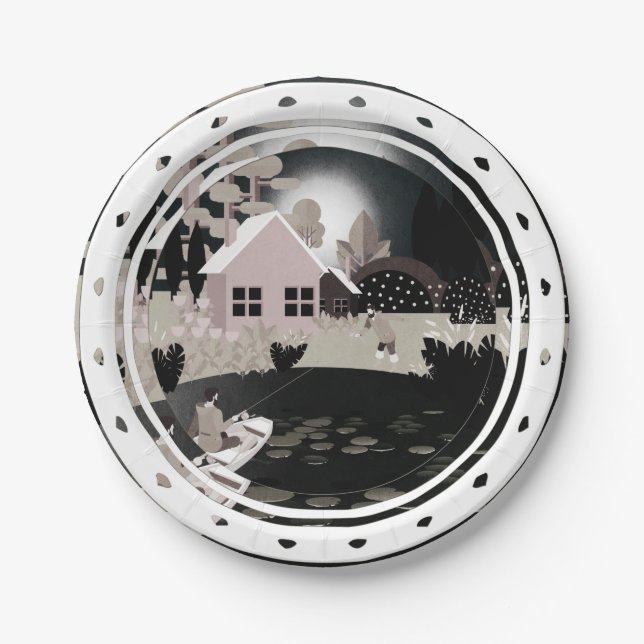 Fischer Pappteller (Vorderseite)