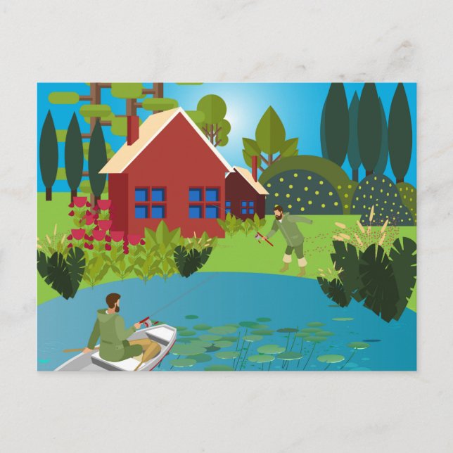 Fischer Postkarte (Vorderseite)