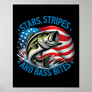 Fischer Stars Streifen Und B Bisse B Fischen Poster