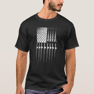 Fischer Stolz Us Flag Angelhaken Stolz Fischer T-Shirt