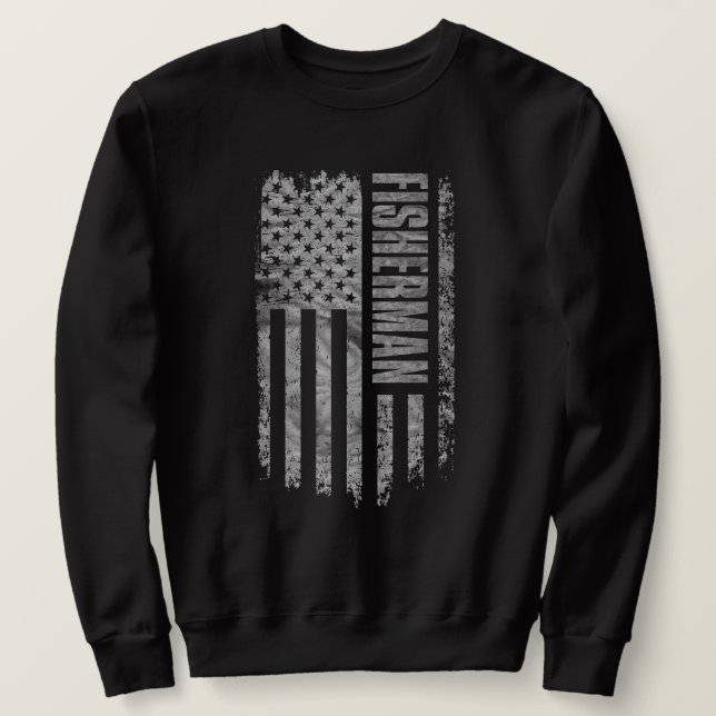 Fischer USA-Flagge mit abgenutztem Design Sweatshirt (Design vorne)