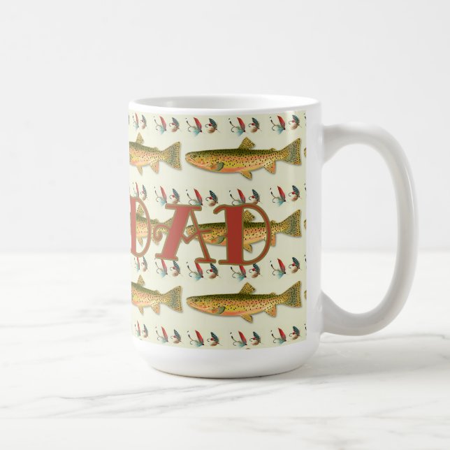 Fischer-Vater-Forellenmuster Kaffeetasse (Rechts)