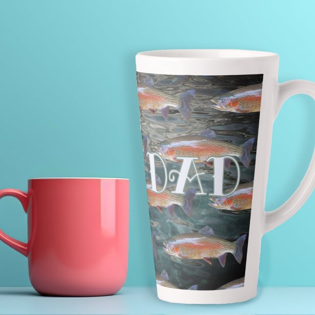 Fischer-Vater Regenbogenforellen-Muster Milchtasse (Von Creator hochgeladen)
