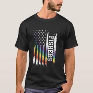 Fischer Vereinigte Staaten Distressed Rainbow mit  T-Shirt