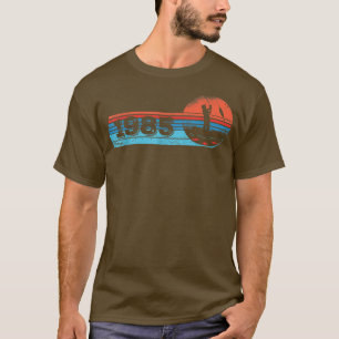 Fischer Vintag geboren 1985 Geburtstag Fliegenfisc T-Shirt