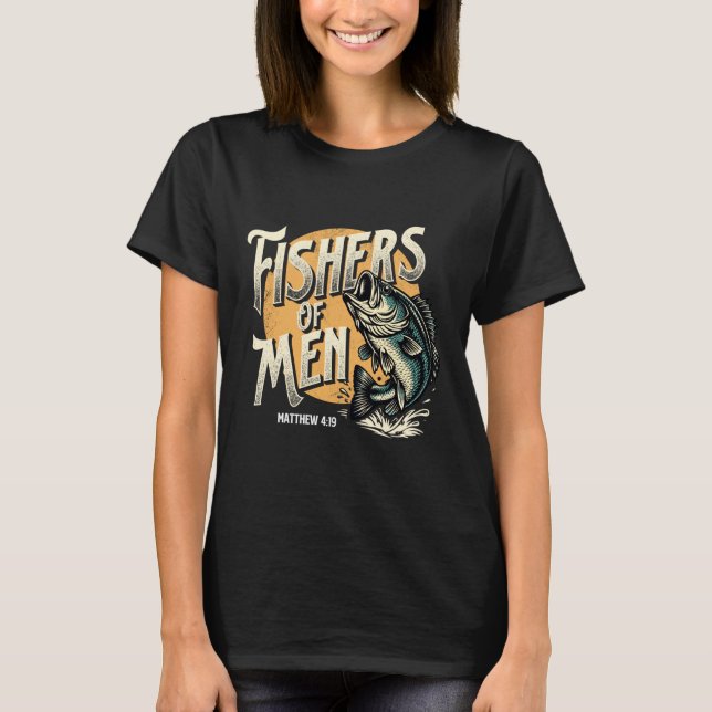 Fischer von Menschen Matthäus 4-19 - Ostern Christ T-Shirt (Vorderseite)