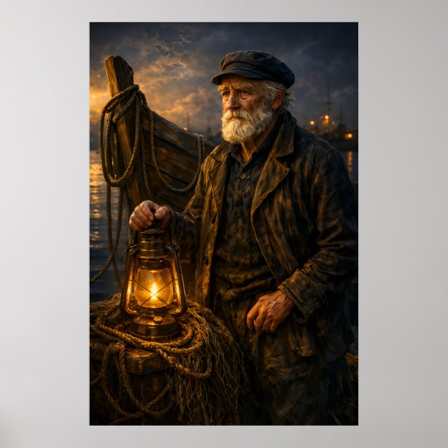 Fischer Wohnzimmer Wandkunst Poster (Vorne)
