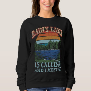 Fischerboot Camping Retro Seeblick Rainy Sweatshirt