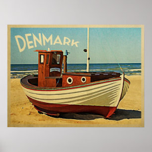 Fischerboot Dänemarks Poster