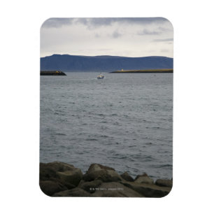 Fischerboot, das Hafen, Reykjavik, Island verläss Magnet