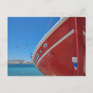 Fischerboot im Hafen von Mykonos in den Kykladen Postkarte